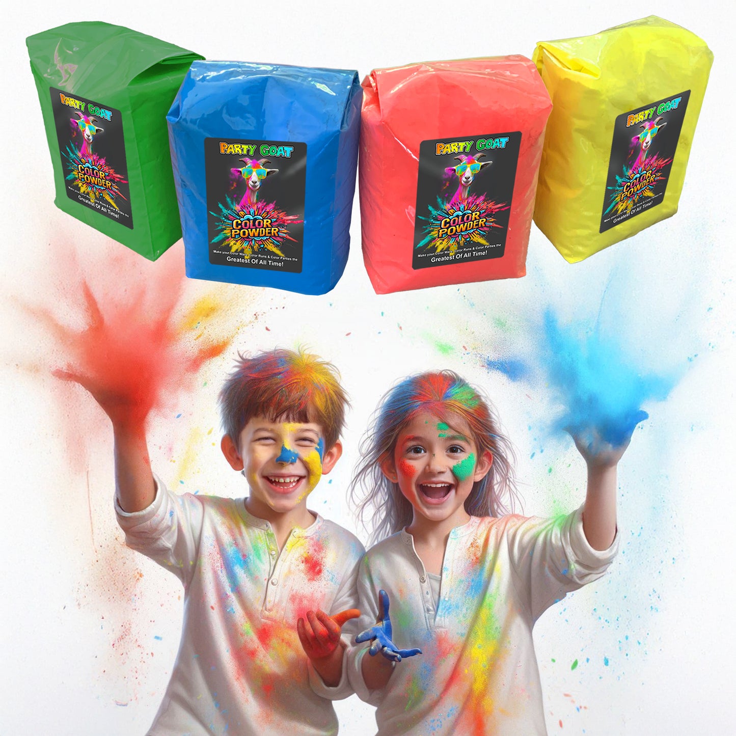 COLOR WAR POWDER: 4 Color Pack! 12lbs (5.5kg) for Color Runs & Parties