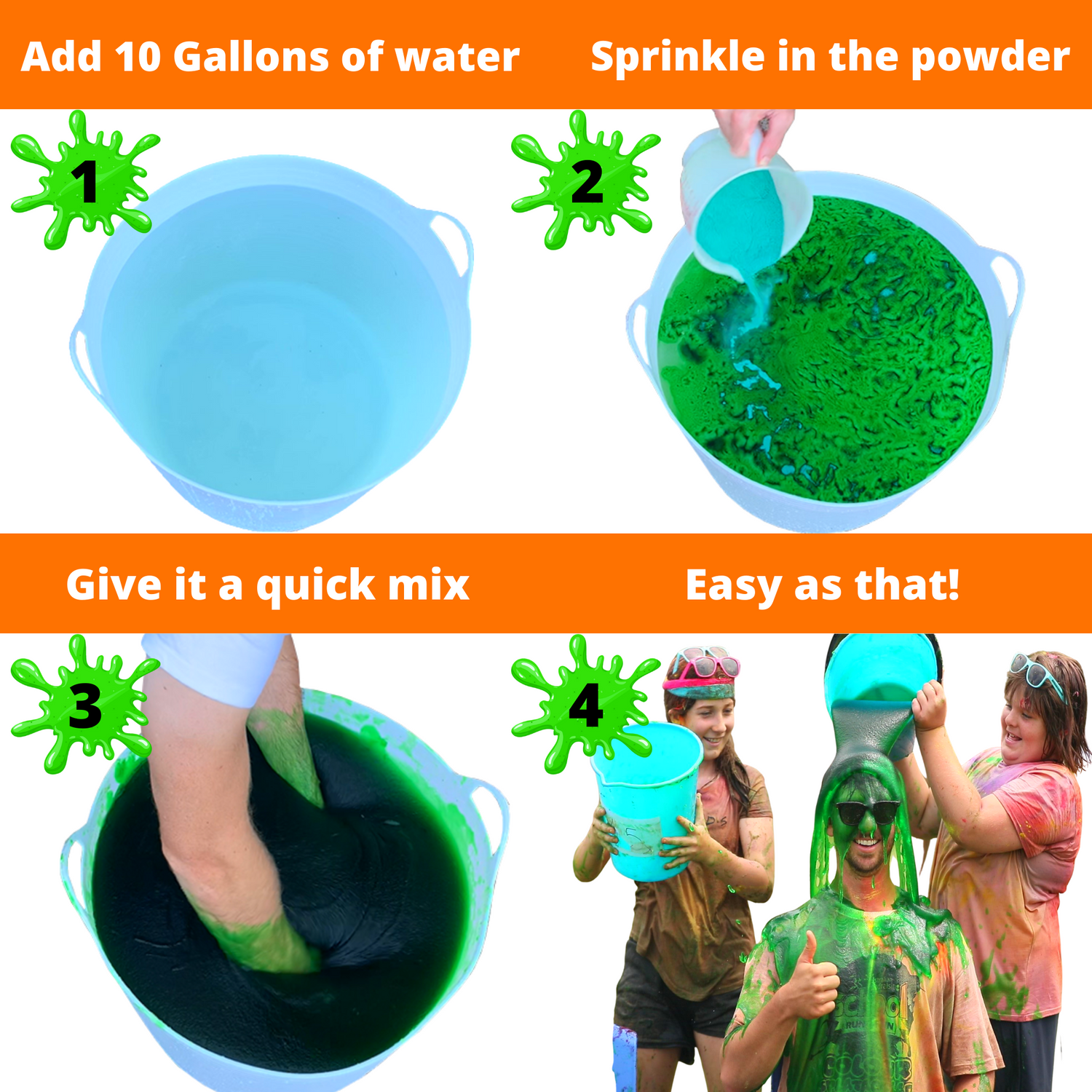 how to make slime for a color run