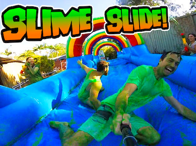 Slime Slid Slime Slide - Giant slip n slide with pool of slime – PARTY GOAT