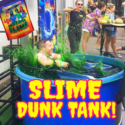 filling a dunking machine with slime