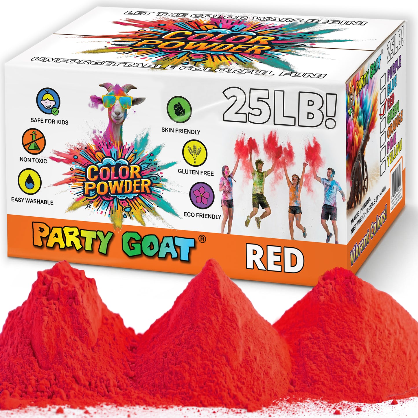 Color Run Powder 25LB Bulk Holi Powder - Single Color Box