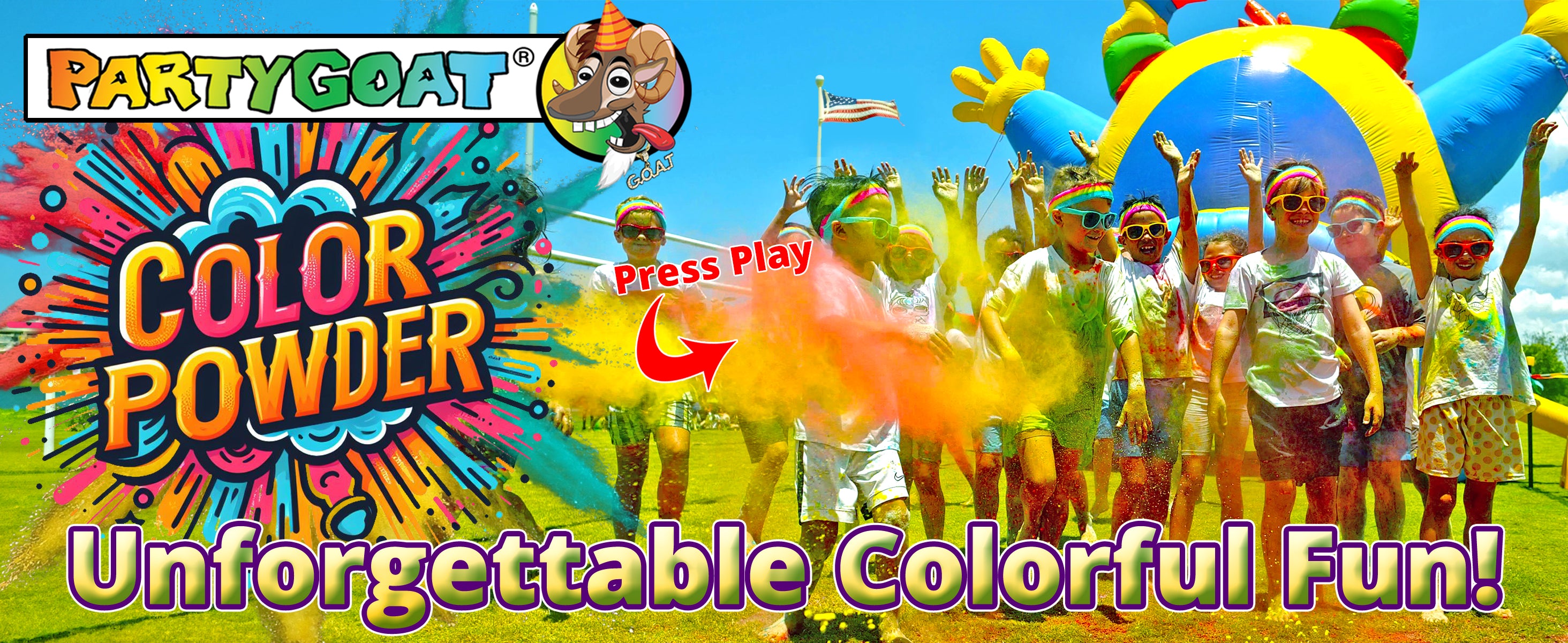 Load video: school color run colored powder for color fun runs. Color run powder supplies