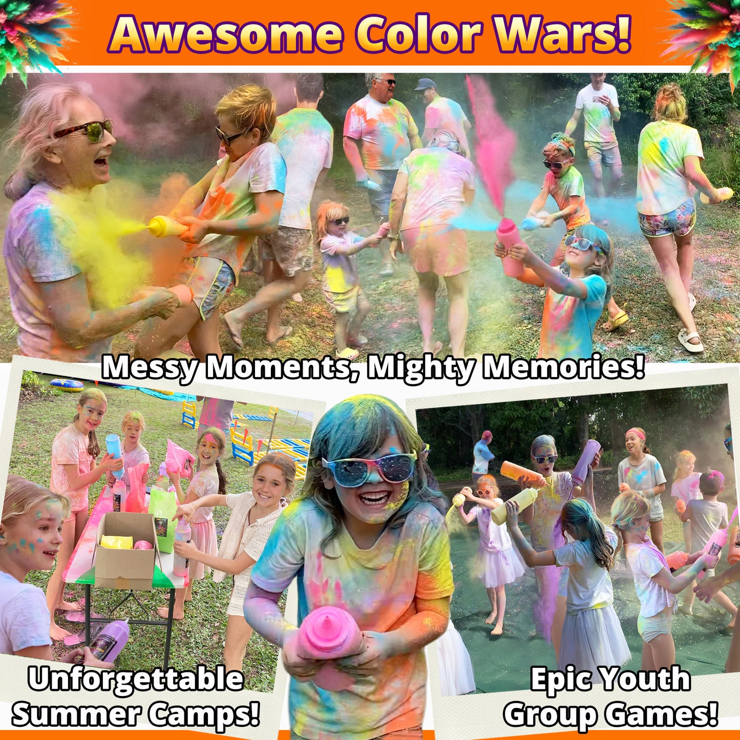 Holi Color Powder 6LB - Color War & Color Run Powder - Single Color Box
