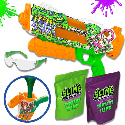 PARTY GOAT Slime Blaster Gun with a Huge 3 Gallons of Instant Slime!