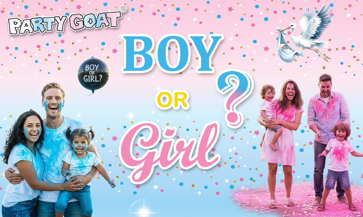 Load video: Gender Reveal Ideas with Party GOAT powder