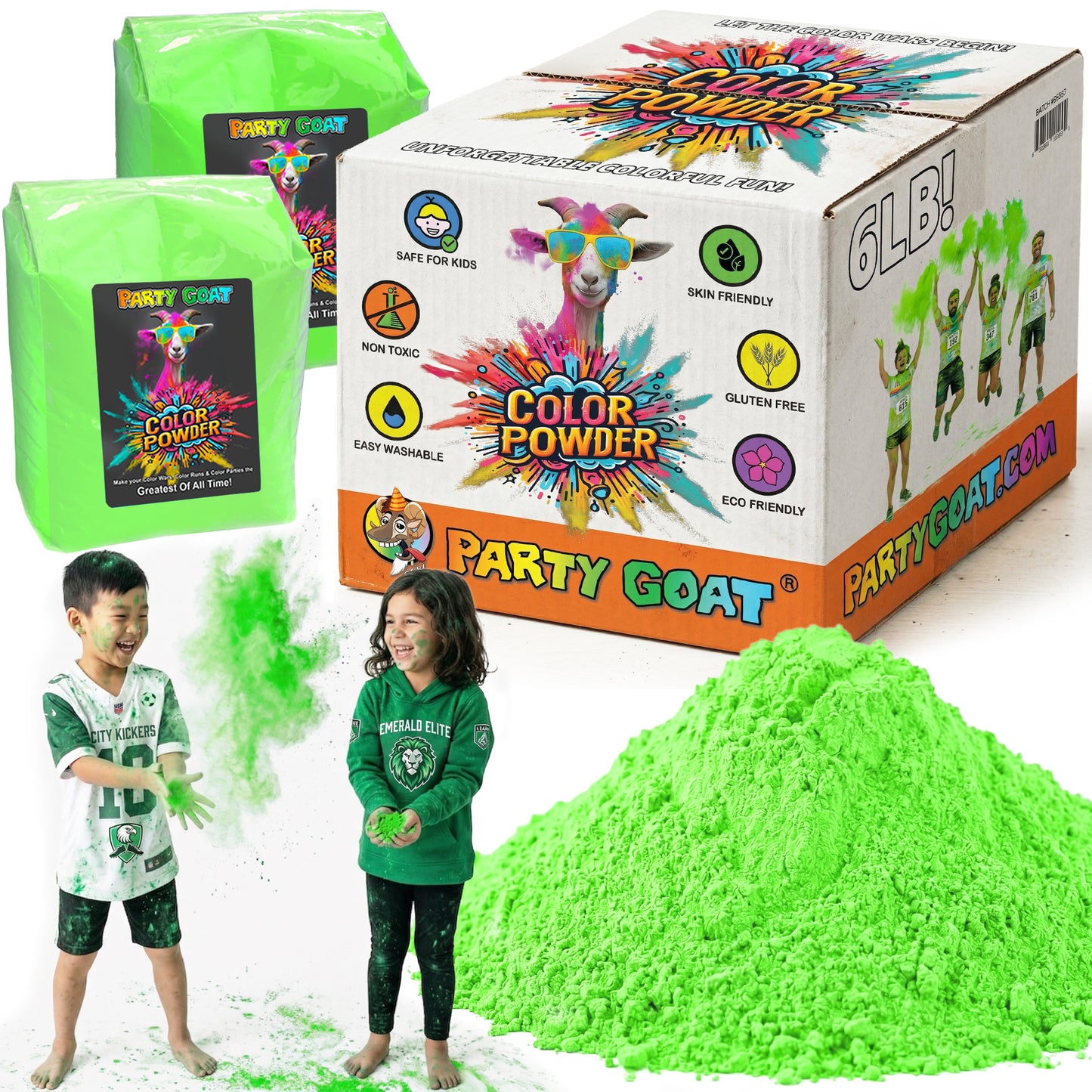 Holi Color Powder 6LB - Color War & Color Run Powder - Single Color Box