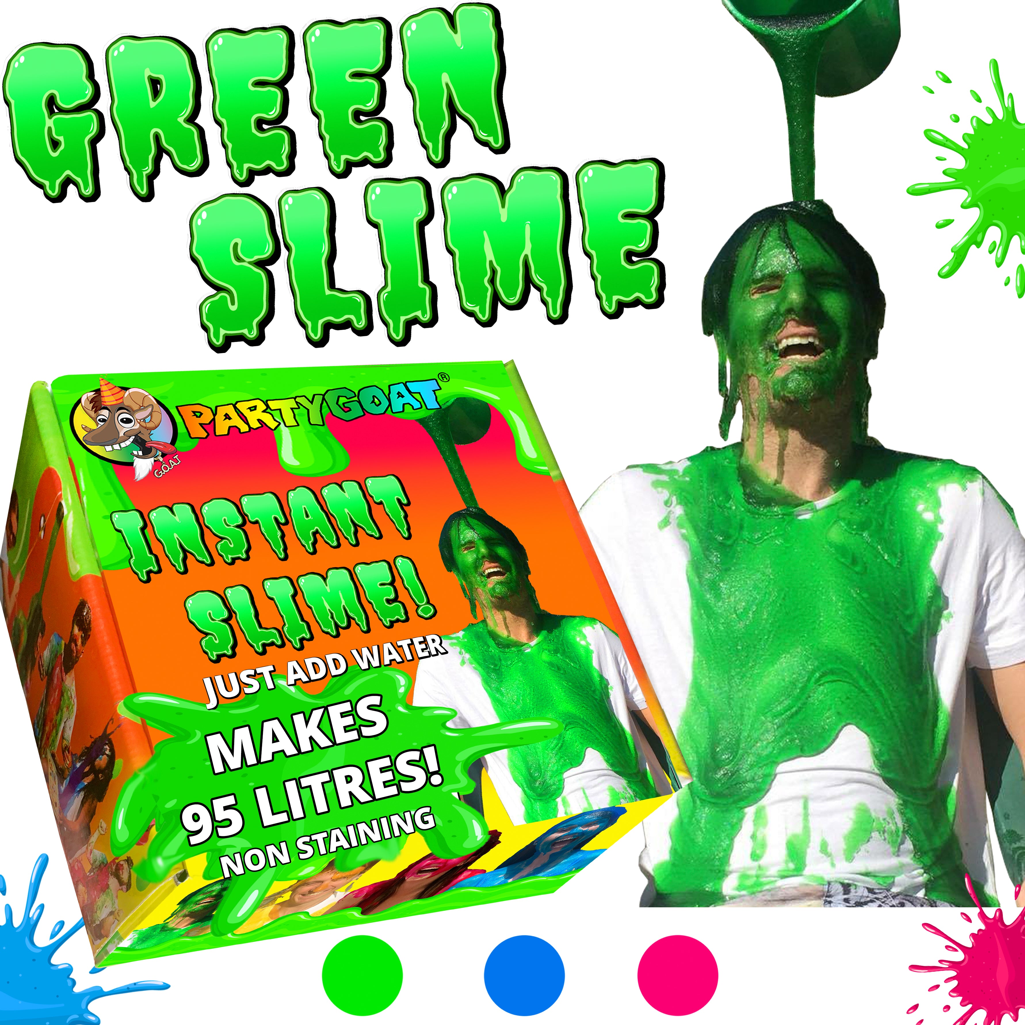 Blue Slime PARTY GOAT Bulk Instant Slime Powder - Make 40 Gallons For ...