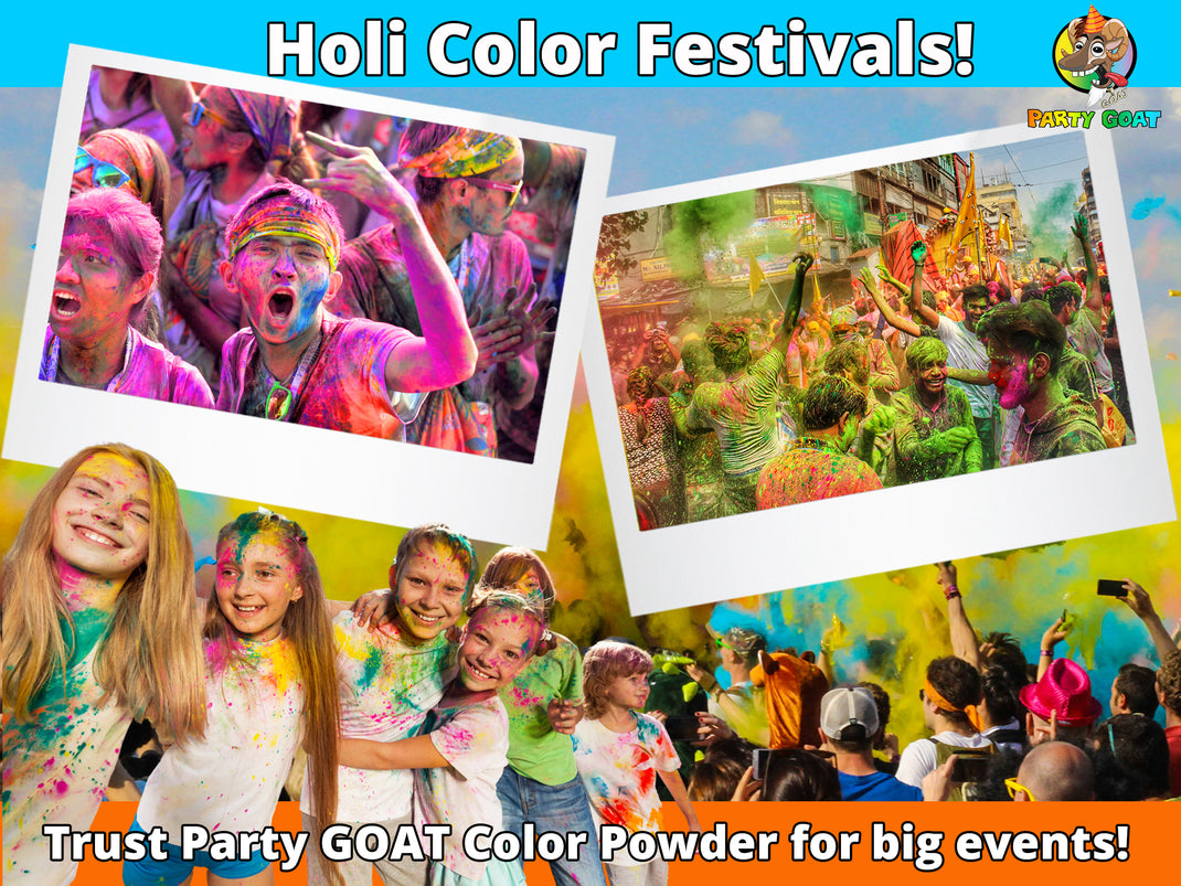 Color Powder Event Holi Color Powder, 6 Color Pack! 18lbs for Color Runs & Color Wars ...