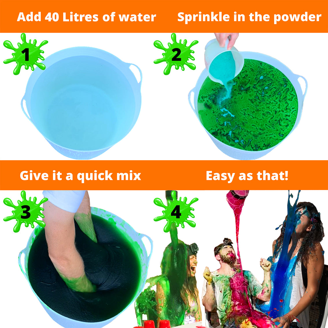 Free Slime Powder INSTANT SLIME BATTLE PACK! 4 colors for EPIC slime games & challenges ...