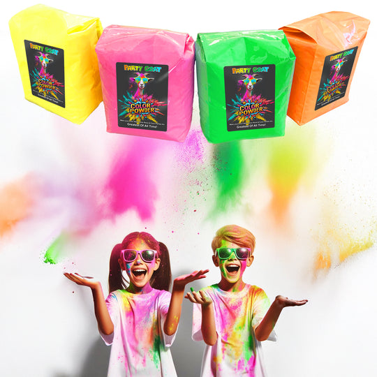 NEON COLOR POWDER: 4 Color Pack! 12lbs (5.5kg) for Color Runs & Glow Parties