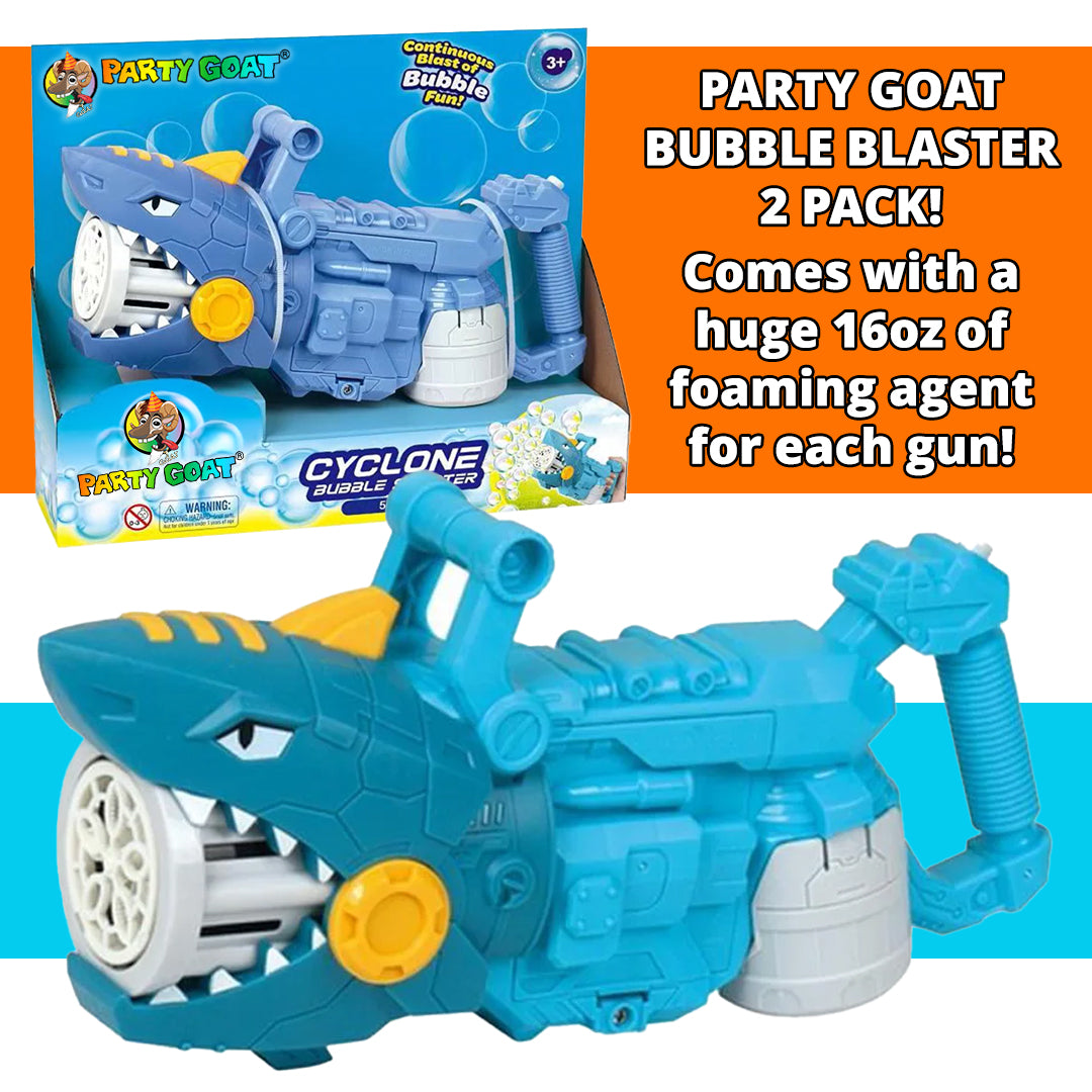 Party GOAT Bubble Shark Cyclone Bubble Blaster - 2 pack