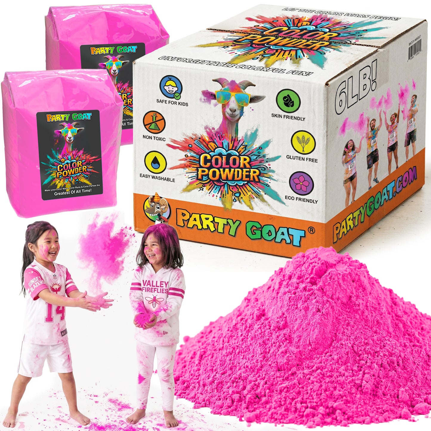 Holi Color Powder 6LB - Color War & Color Run Powder - Single Color Box