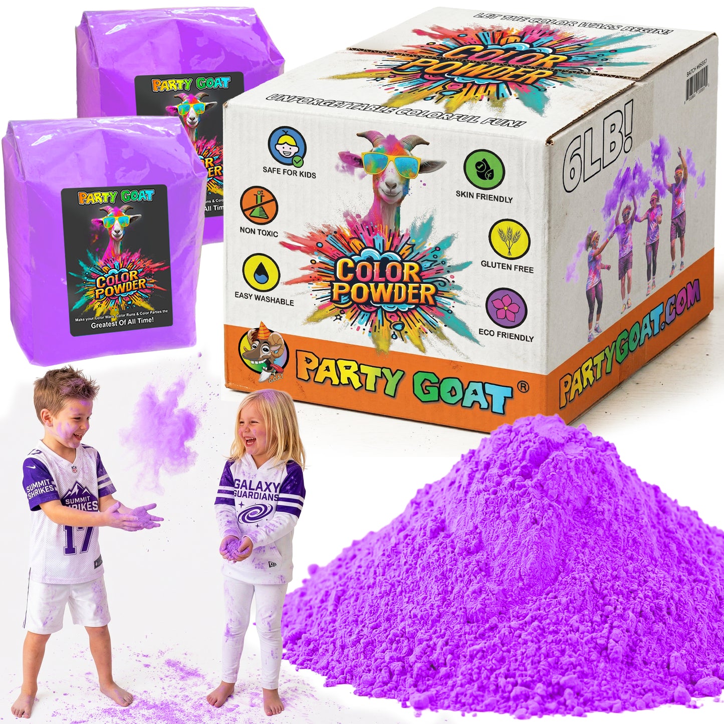 Holi Color Powder 6LB - Color War & Color Run Powder - Single Color Box