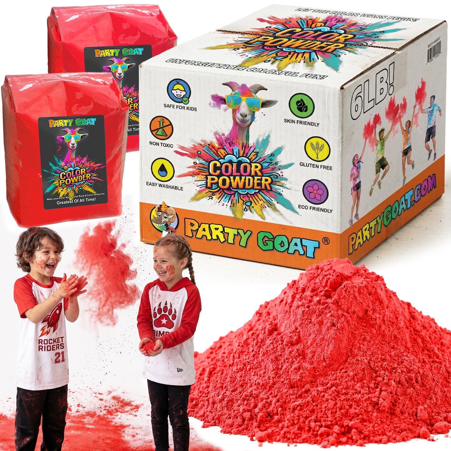 Holi Color Powder 6LB - Color War & Color Run Powder - Single Color Box