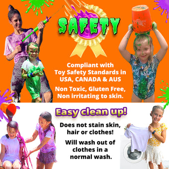 COLOR RUN SLIME: 6 Colors for Epic Slime Fun Runs (60 Gallons)
