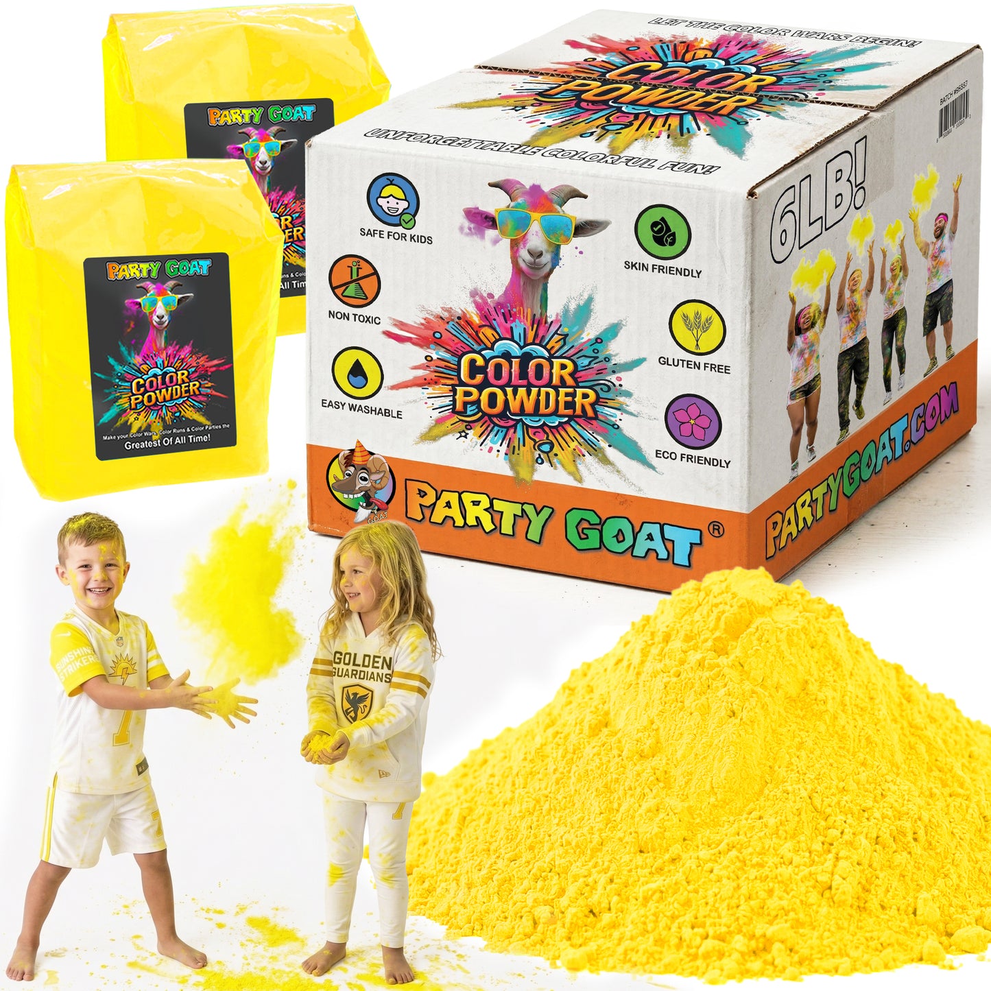 Holi Color Powder 6LB - Color War & Color Run Powder - Single Color Box