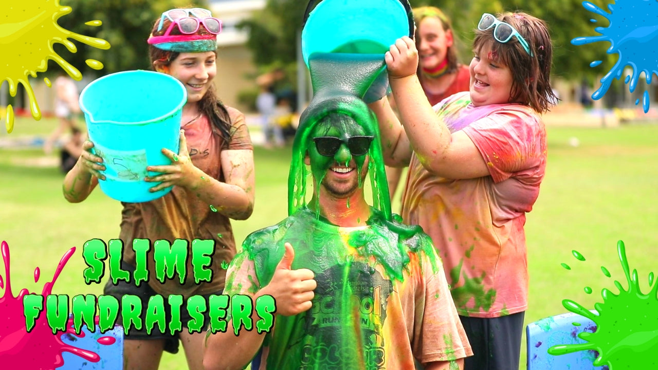 Load video: buy slime for school fundraisers slime the teacher principal bucket head challenges pouring slime
