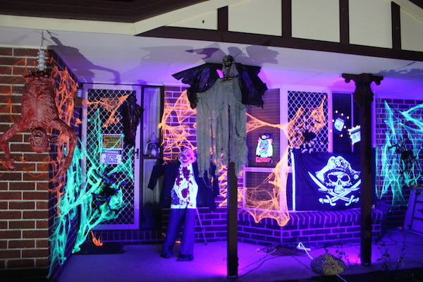 Load video: Halloween decorating ideas with black lights