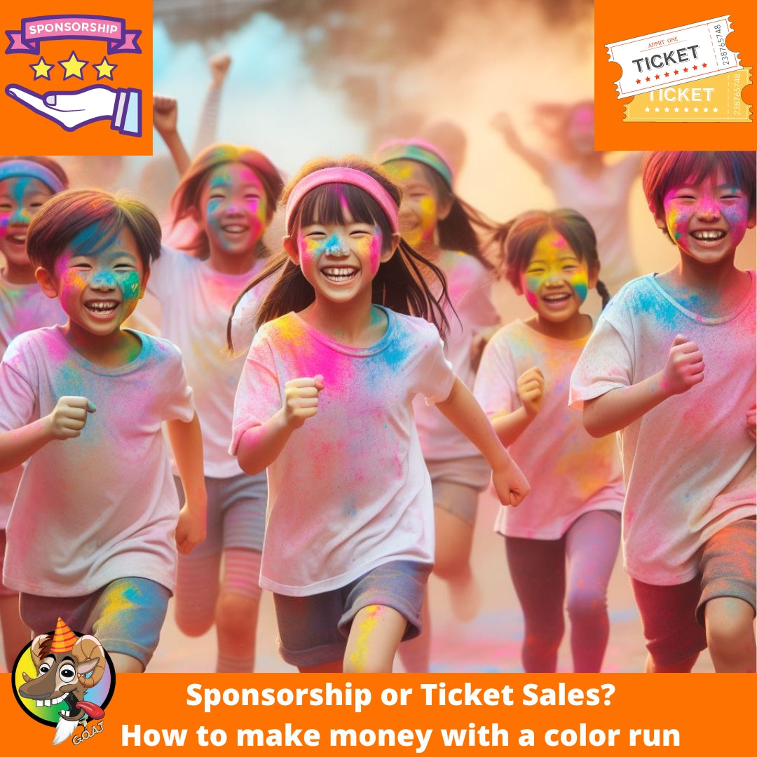 sponsorship or ticket sales how to make money with a color run