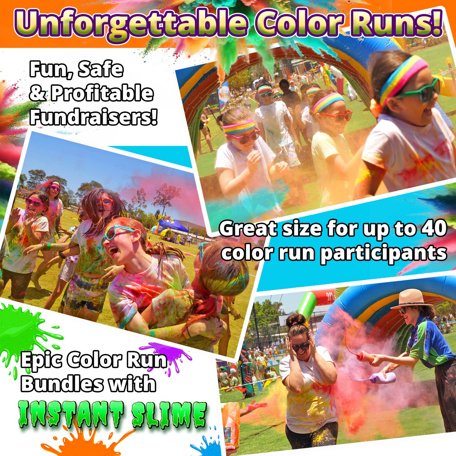 how much color powder is needed for a color run