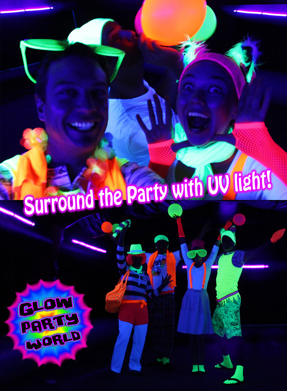Glow Party Supplies/neon Party Set/blacklight Reactive Decoration -   Finland