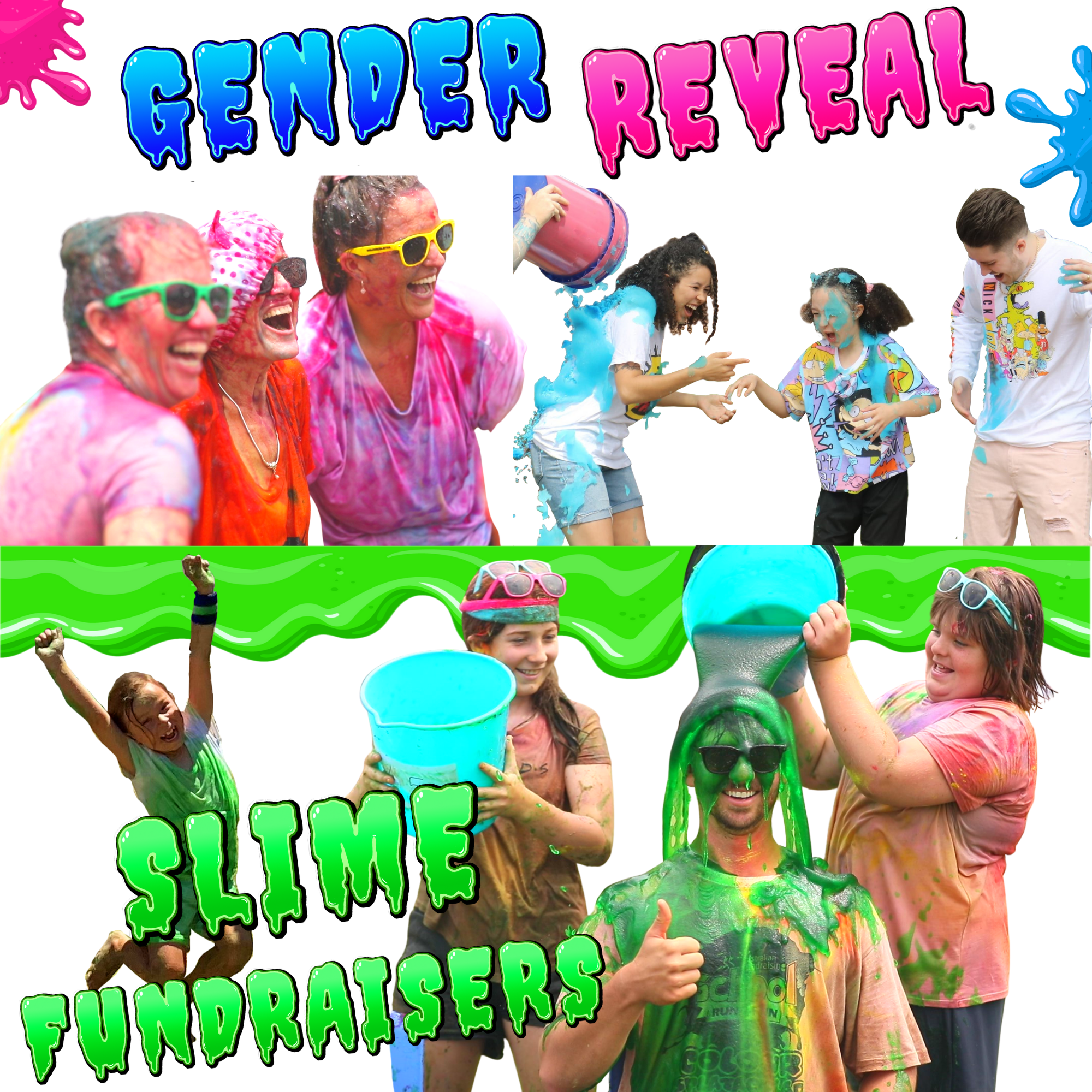  Bulk Instant Slime Powder! Mix with Water to Make a Huge 40  Gallons of Slime! 4 Colors for Slime Bucket Challenges, Color Run, Blaster  Gun, Bath Slime. Get Slimed in Blue