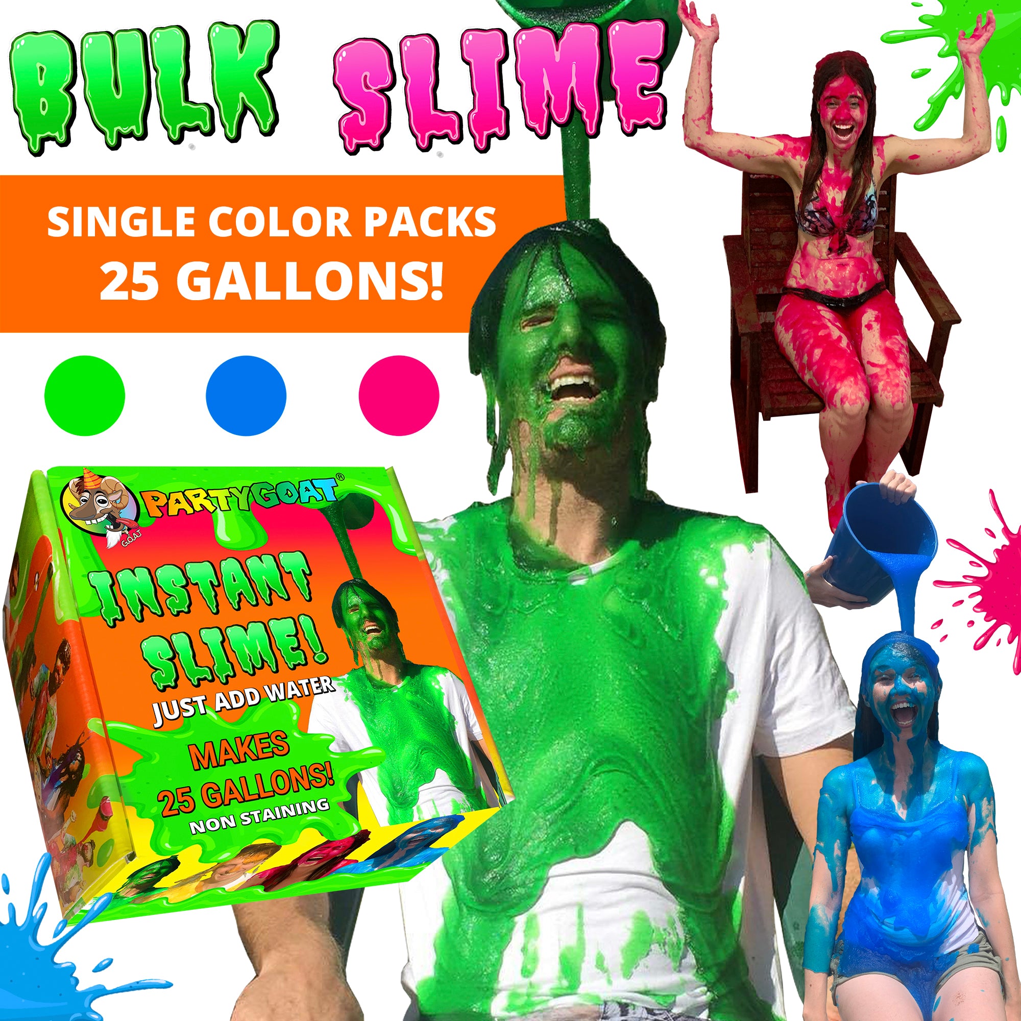 BULK INSTANT SLIME Mix! Makes 25 Gallons! Sliming games & fundraisers ...