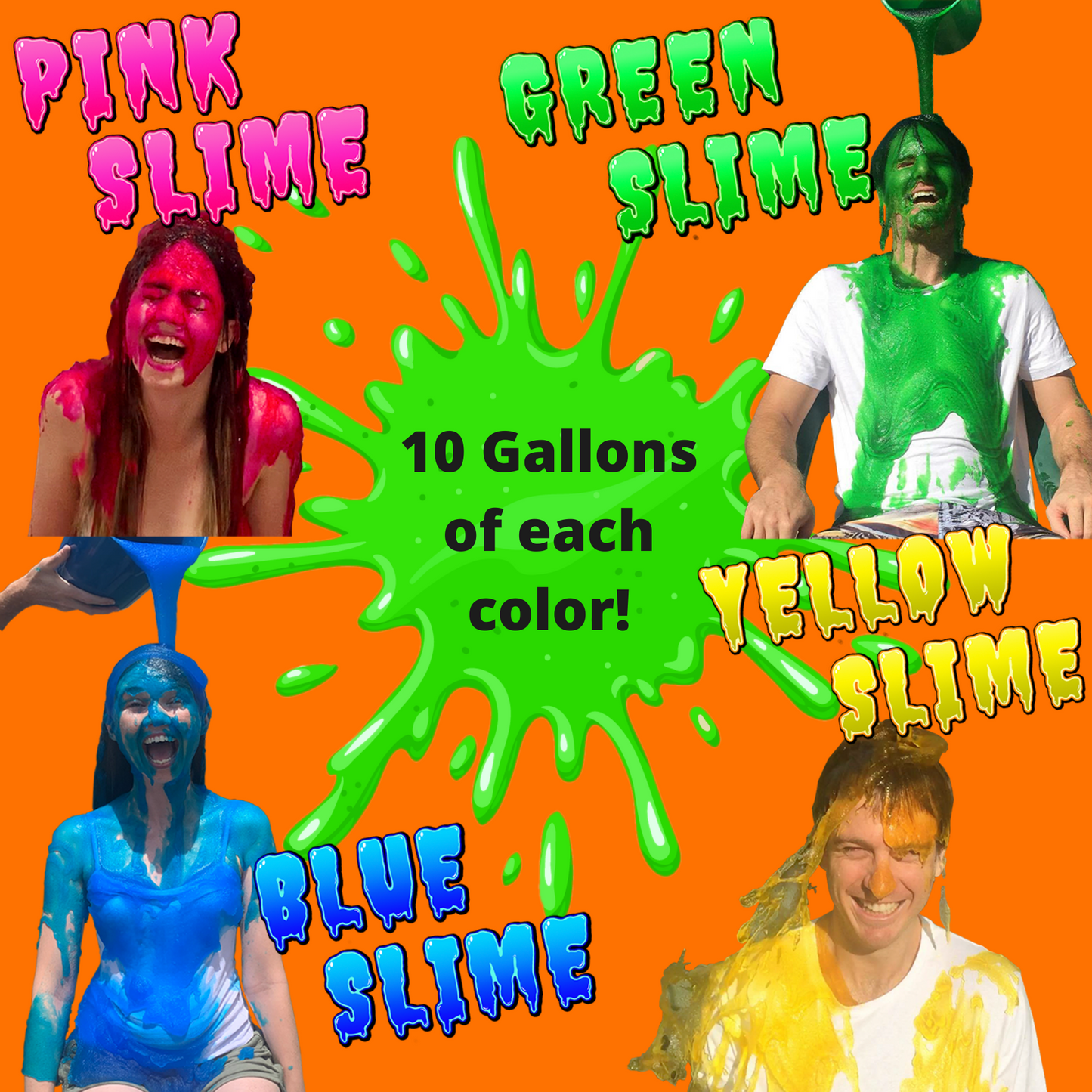 FUN RUN SLIME - 4 colors of Instant Slime for the best color runs