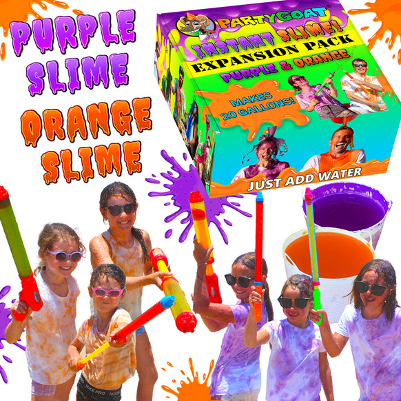 purple orange slime powder mix make slime bucket bulk slime games slime battle slime fun run gallons of slime color war supplies add water
