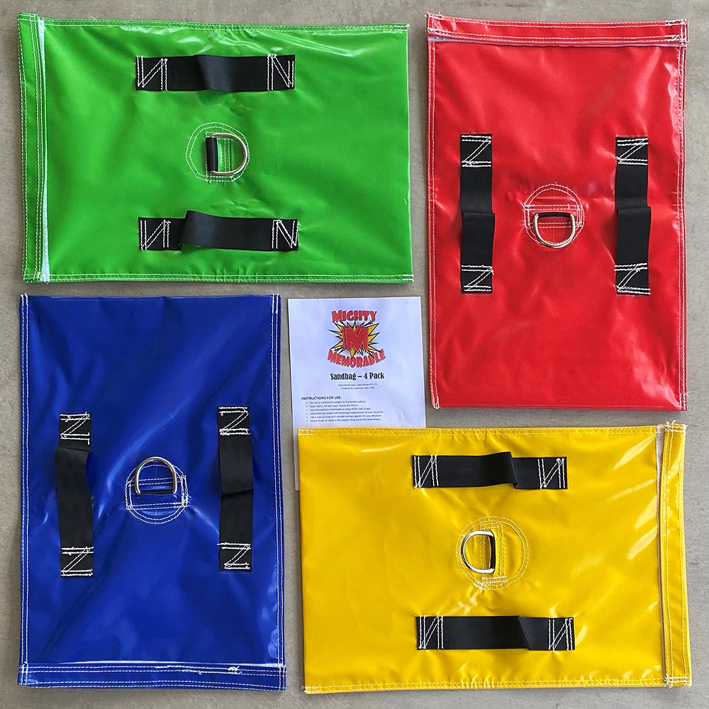 SANDBAG COVERS (4 PACK) Colourful Heavy Duty Anchors